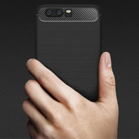 Husa pentru Huawei P10 - Techsuit Carbon Silicone - Black Husa pentru Huawei P10 - Techsuit Carbon Silicone - Black