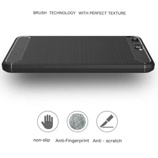 Husa pentru Huawei P10 - Techsuit Carbon Silicone - Black Husa pentru Huawei P10 - Techsuit Carbon Silicone - Black