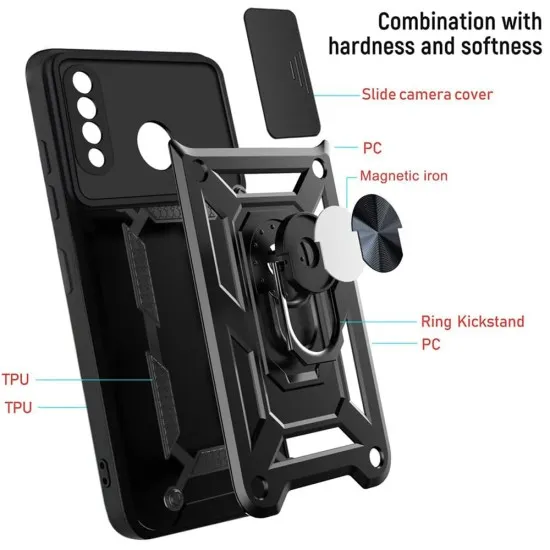 Husa pentru Huawei P30 Lite / P30 Lite New Edition - Techsuit CamShield Series - Green Husa pentru Huawei P30 Lite / P30 Lite New Edition - Techsuit CamShield Series - Green