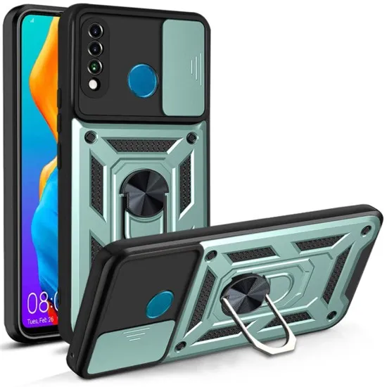 Husa pentru Huawei P30 Lite / P30 Lite New Edition - Techsuit CamShield Series - Green Husa pentru Huawei P30 Lite / P30 Lite New Edition - Techsuit CamShield Series - Green