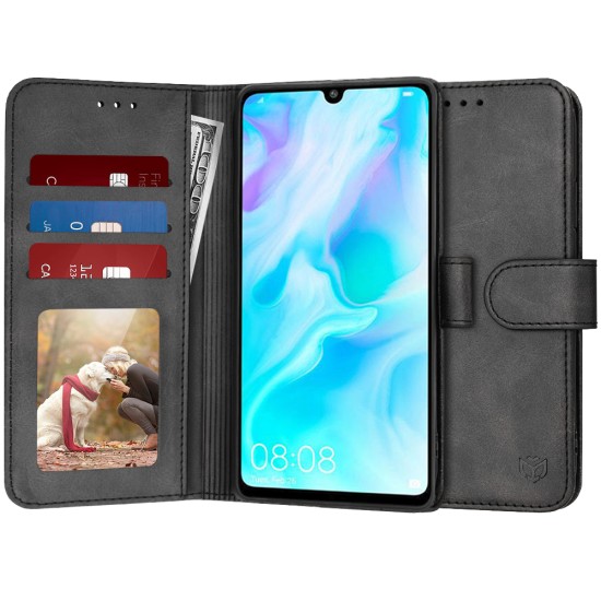 Husa pentru Huawei P30 Lite / P30 Lite New Edition - Techsuit Diary Book - Black