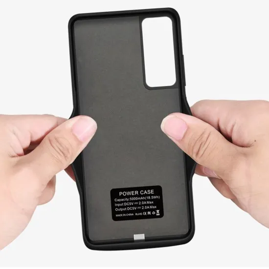 Husa pentru Huawei P30 Pro cu Baterie de 5000mAh - Techsuit Power Pro - Black Husa pentru Huawei P30 Pro cu Baterie de 5000mAh - Techsuit Power Pro - Black