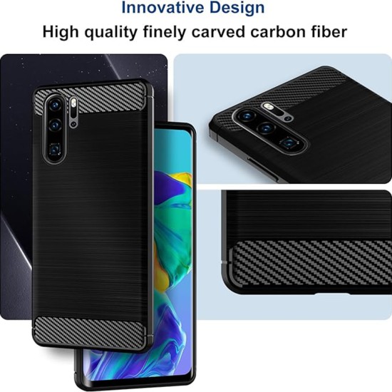 Husa pentru Huawei P30 Pro / P30 Pro New Edition - Techsuit Carbon Silicone - Blue