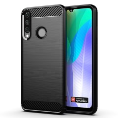 Husa pentru Huawei Y6p - Techsuit Carbon Silicone - Black Husa pentru Huawei Y6p - Techsuit Carbon Silicone - Black