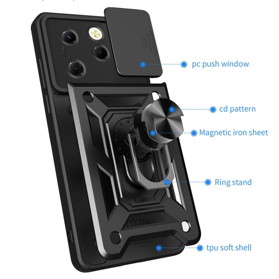 Husa pentru Infinix Hot 40 / 40 Pro / Tecno Spark 20 Pro - Techsuit CamShield Series - Black