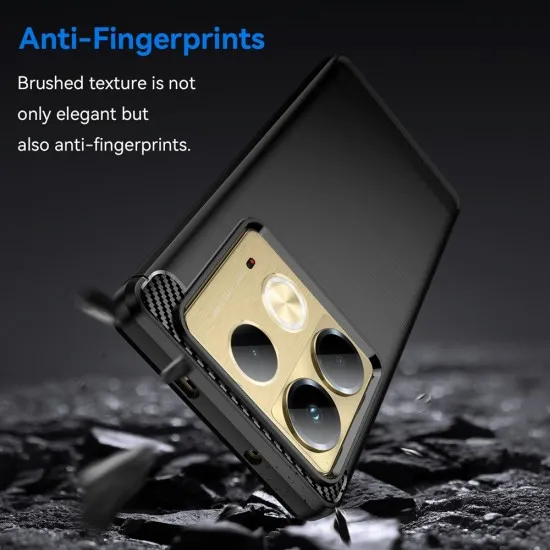 Husa pentru Infinix Note 40 - Techsuit Carbon Silicone - Black Husa pentru Infinix Note 40 - Techsuit Carbon Silicone - Black