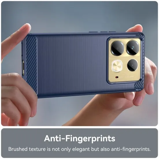 Husa pentru Infinix Note 40 - Techsuit Carbon Silicone - Blue Husa pentru Infinix Note 40 - Techsuit Carbon Silicone - Blue