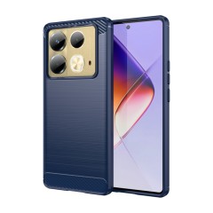 Husa pentru Infinix Note 40 - Techsuit Carbon Silicone - Blue Husa pentru Infinix Note 40 - Techsuit Carbon Silicone - Blue