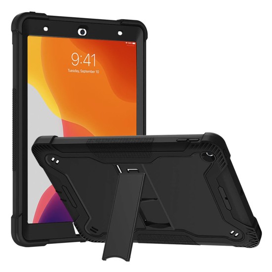 Husa pentru iPad 10.2 (2019/2020/2021) + Folie - Techsuit Rugged TabShell - Black