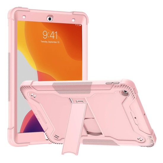 Husa pentru iPad 10.2 (2019/2020/2021) + Folie - Techsuit Rugged TabShell - Rose Gold