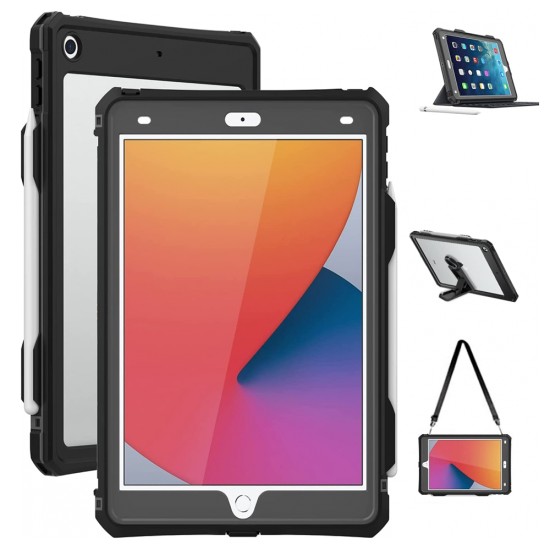 Husa pentru iPad 10.2 (2019 / 2020 / 2021) - ShellBox Waterproof IP68 - Black