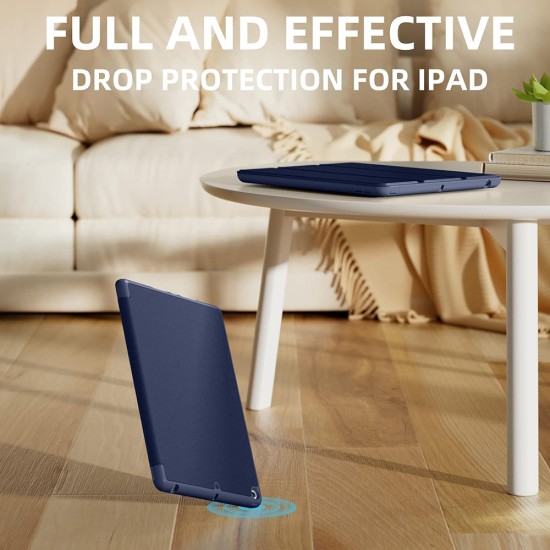 Husa pentru iPad 10.2 (2019 / 2020 / 2021) - Techsuit Flex Trifold - Dark Blue