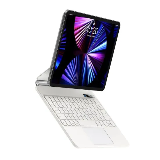 Husa pentru iPad 10 (2022) 10.9 - Baseus Brilliance Magnetic Keyboard Case Digital Display (ARJK020002) - White Husa pentru iPad 10 (2022) 10.9 - Baseus Brilliance Magnetic Keyboard Case Digital Display (ARJK020002) - White