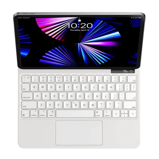 Husa pentru iPad 10 (2022) 10.9 - Baseus Brilliance Magnetic Keyboard Case Digital Display (ARJK020002) - White Husa pentru iPad 10 (2022) 10.9 - Baseus Brilliance Magnetic Keyboard Case Digital Display (ARJK020002) - White