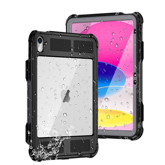 Husa pentru iPad 10 (2022) 10.9 - ShellBox Waterproof IP68 - Black