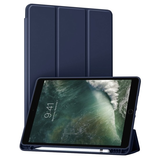 Husa pentru iPad Air 10.5 2019 / iPad Pro 10.5 2017 - Techsuit Flex Trifold - Dark Blue