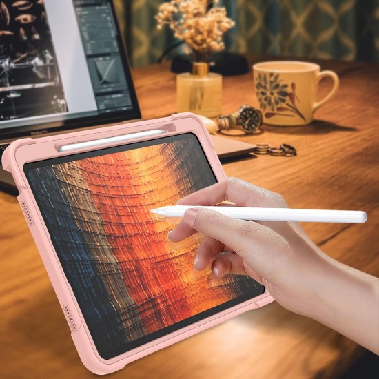 Husa pentru iPad Air 11 (2024) + Folie - Techsuit Rugged TabShell - Rose Gold