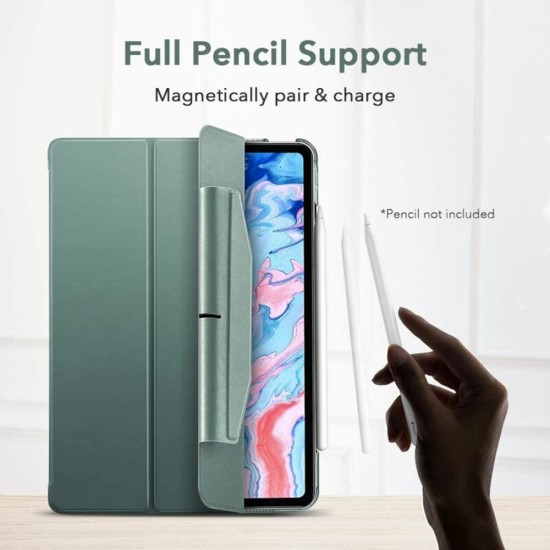 Husa pentru iPad Air 4 (2020) / Air 5 (2022) / Air 11 (2024) - ESR Ascend Trifold - Forest Green Husa pentru iPad Air 4 (2020) / Air 5 (2022) / Air 11 (2024) - ESR Ascend Trifold - Forest Green