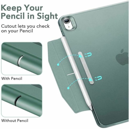 Husa pentru iPad Air 4 (2020) / Air 5 (2022) / Air 11 (2024) - ESR Ascend Trifold - Forest Green Husa pentru iPad Air 4 (2020) / Air 5 (2022) / Air 11 (2024) - ESR Ascend Trifold - Forest Green