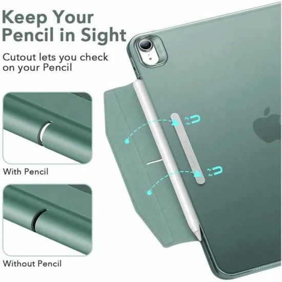 Husa pentru iPad Air 4 (2020) / Air 5 (2022) / Air 11 (2024) - ESR Ascend Trifold - Forest Green Husa pentru iPad Air 4 (2020) / Air 5 (2022) / Air 11 (2024) - ESR Ascend Trifold - Forest Green