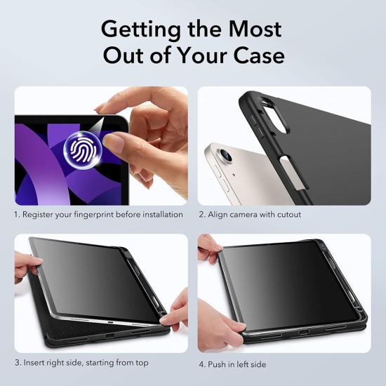 Husa pentru iPad Air 4 (2020) / Air 5 (2022) / Air 11 (2024) - ESR Rebound Pencil - Black Husa pentru iPad Air 4 (2020) / Air 5 (2022) / Air 11 (2024) - ESR Rebound Pencil - Black