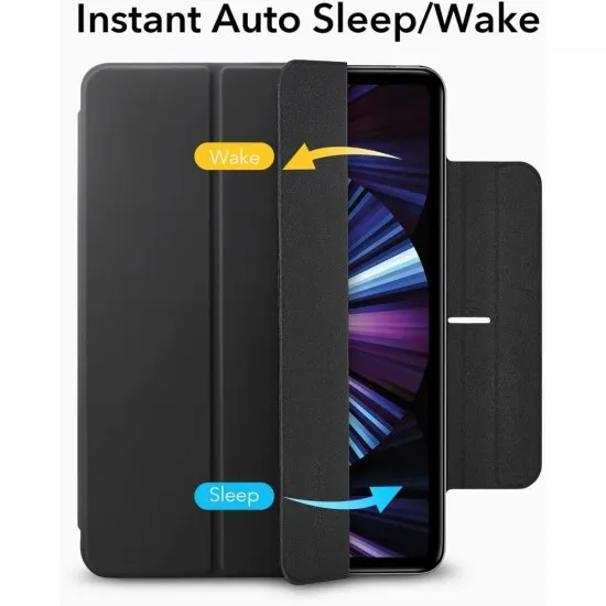 Husa pentru iPad Pro 11 (2018 / 2020 / 2021 / 2022) - ESR Rebound Magnetic - Rugged Black Husa pentru iPad Pro 11 (2018 / 2020 / 2021 / 2022) - ESR Rebound Magnetic - Rugged Black