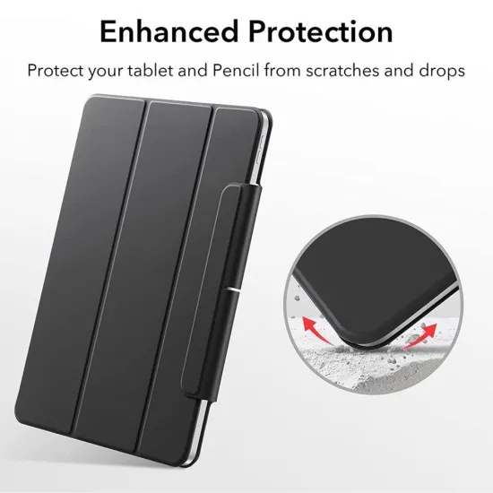 Husa pentru iPad Pro 11 (2018 / 2020 / 2021 / 2022) - ESR Rebound Magnetic - Rugged Black Husa pentru iPad Pro 11 (2018 / 2020 / 2021 / 2022) - ESR Rebound Magnetic - Rugged Black