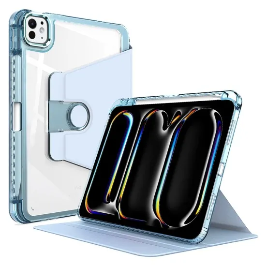 Husa pentru iPad Pro 11 (2024) - Techsuit Crystal Vision - Bleu