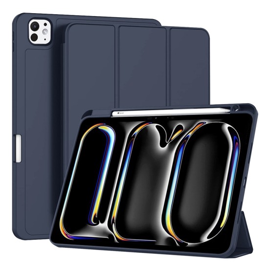 Husa pentru iPad Pro 11 (2024) - Techsuit Flex Trifold - Dark Blue Husa pentru iPad Pro 11 (2024) - Techsuit Flex Trifold - Dark Blue