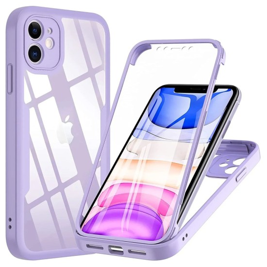 Husa pentru iPhone 11 + Folie - Techsuit ColorVerse 360 Series - Purple