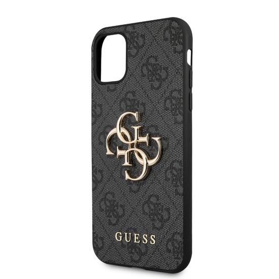 Husa pentru iPhone 11 - Guess Hardcase 4G Big Metal Logo (GUHCN614GMGGR) - Grey