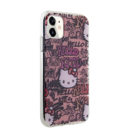 Husa pentru iPhone 11 - Hello Kitty Hardcase IML Tags Graffiti (HKHCN61HDGPTP) - Pink Husa pentru iPhone 11 - Hello Kitty Hardcase IML Tags Graffiti (HKHCN61HDGPTP) - Pink
