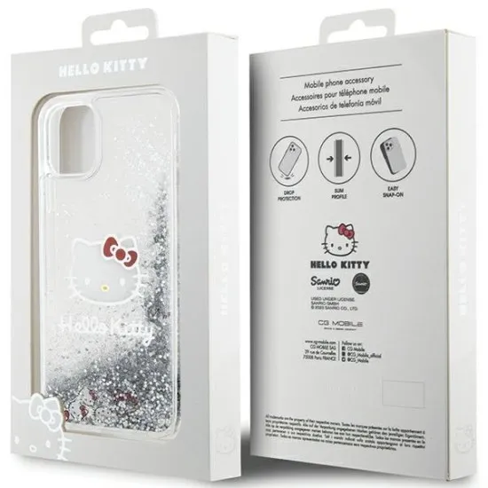 Husa pentru iPhone 11 - Hello Kitty Hardcase Liquid Glitter Charms Kitty Head (HKHCN61LIKHET) - Silver Husa pentru iPhone 11 - Hello Kitty Hardcase Liquid Glitter Charms Kitty Head (HKHCN61LIKHET) - Silver