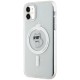 Husa pentru iPhone 11 - Karl Lagerfeld IML MagSafe (KLHMN61HLSCHH) - White Metal Choupette`s Head