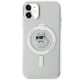 Husa pentru iPhone 11 - Karl Lagerfeld IML MagSafe (KLHMN61HLSCHH) - White Metal Choupette`s Head