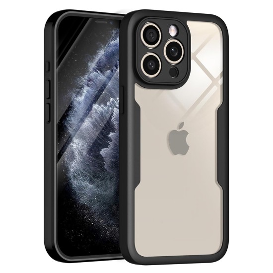 Husa pentru iPhone 11 Pro + Folie - Techsuit ColorVerse 360 Series - Black