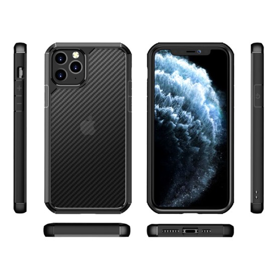 Husa pentru iPhone 11 Pro Max - Techsuit CarbonFuse - Black