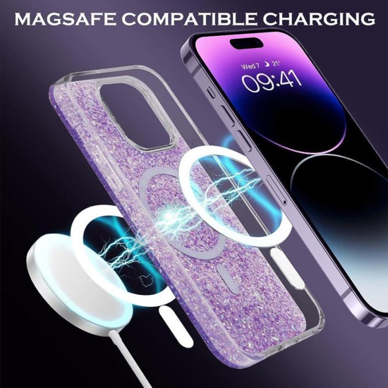 Husa pentru iPhone 11 Pro Max - Techsuit Sparkly Glitter MagSafe - Blue