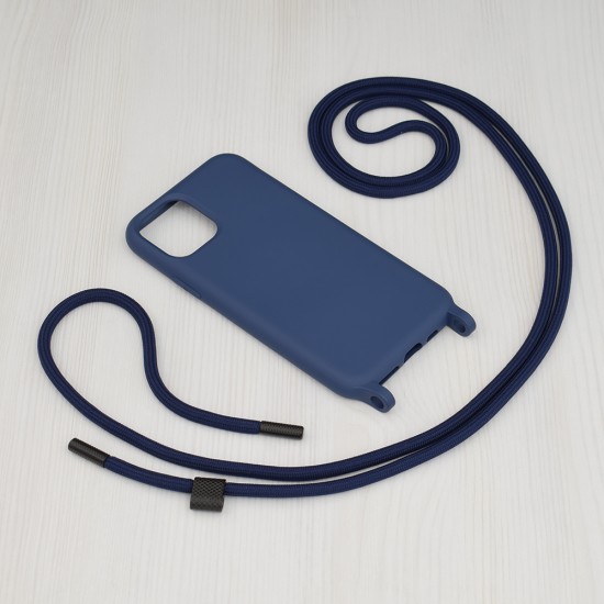 Husa pentru iPhone 11 Pro - Techsuit Crossbody Lanyard - Blue