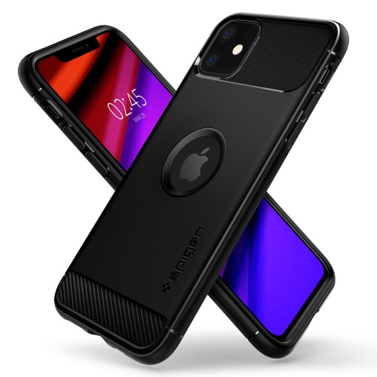 Husa pentru iPhone 11 - Spigen Rugged Armor - Negru