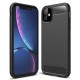 Husa pentru  iPhone 11 - Techsuit Carbon Silicone - Black