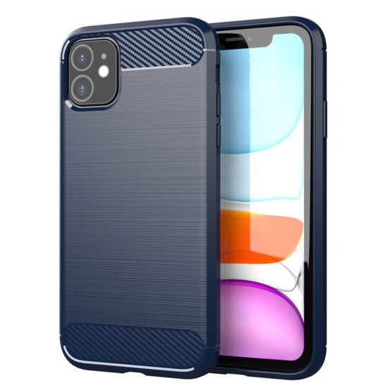 Husa pentru iPhone 11 - Techsuit Carbon Silicone - Blue