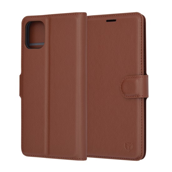 Husa pentru iPhone 11 - Techsuit Leather Folio - Brown