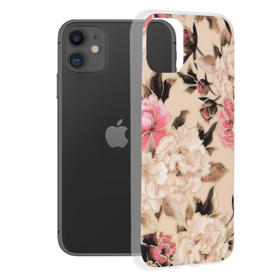 Husa pentru iPhone 11 - Techsuit Marble Series - Mary Berry Nude