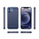 Husa pentru iPhone 12 / 12 Pro - Techsuit Carbon Silicone - Blue