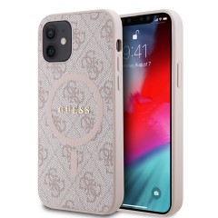 Husa pentru iPhone 12 / iPhone 12 Pro - Guess 4G Ring Classic Logo MagSafe (GUHMP12MG4GFRP) - Pink Husa pentru iPhone 12 / iPhone 12 Pro - Guess 4G Ring Classic Logo MagSafe (GUHMP12MG4GFRP) - Pink