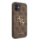 Husa pentru iPhone 12 / iPhone 12 Pro - Guess Hardcase 4G Big Metal Logo (GUHCP12M4GMGBR) - Brown