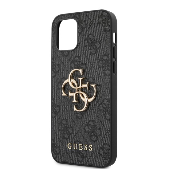 Husa pentru iPhone 12  / iPhone 12 Pro - Guess Hardcase 4G Big Metal Logo ( GUHCP12M4GMGGR) - Grey