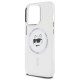 Husa pentru iPhone 12 / iPhone 12 Pro - Karl Lagerfeld IML MagSafe (KLHMP12MHLSCHH) - Metal Choupette`s Head