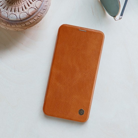 Husa pentru iPhone 12 mini - Nillkin QIN Leather Case - Brown